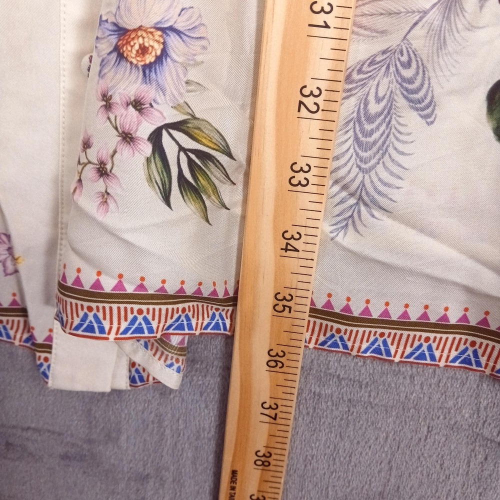 Johnny Was Jade Loren Mini Dress Womens M Willah Floral Bird Puff Sleeve NWT - Picture 4 of 15